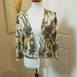 Alfred Dunner, 1X, floral, mesh, tie top.